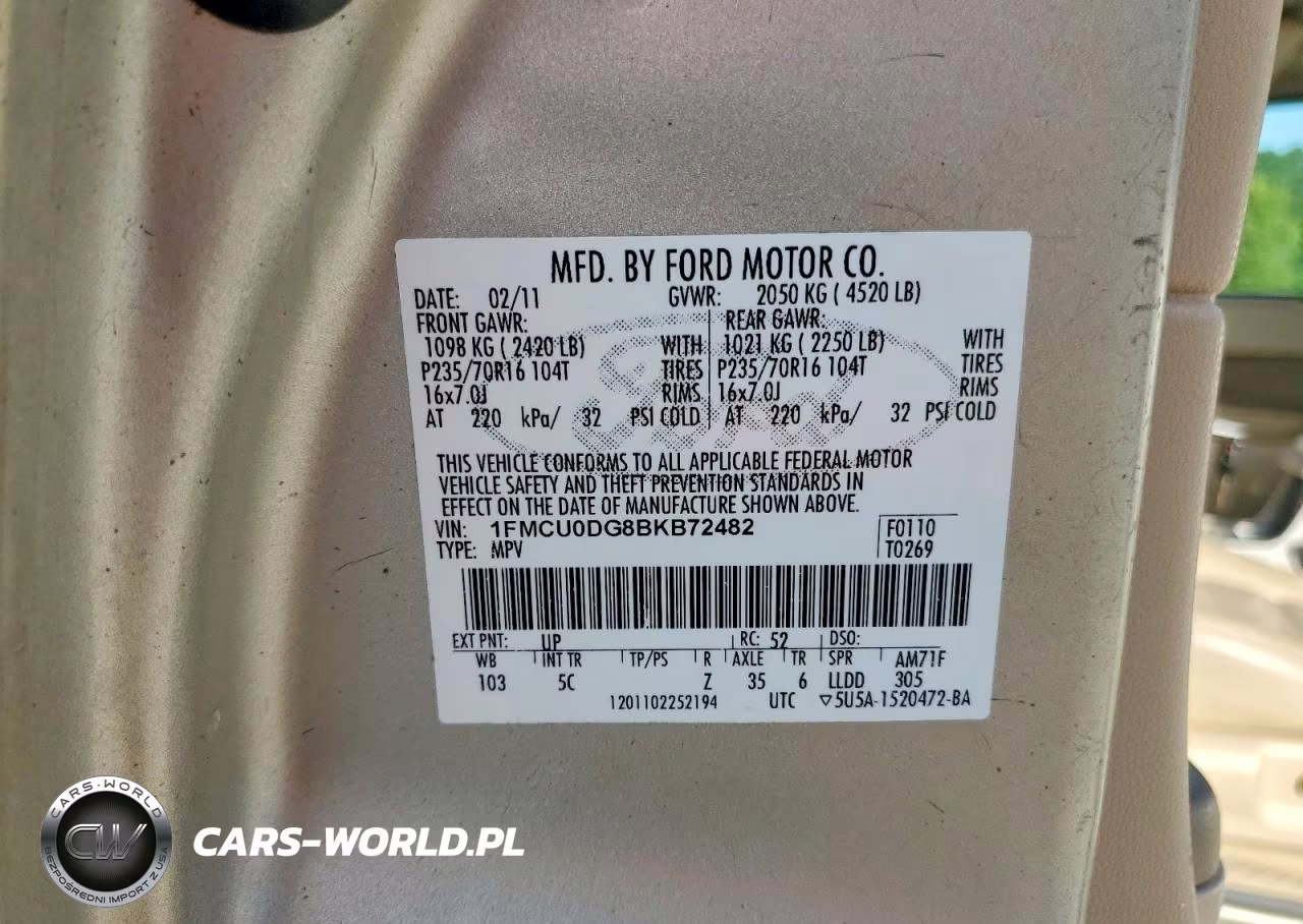2011 Ford Escape Xlt VIN:1FMCU0DG8BKB72482 - 14