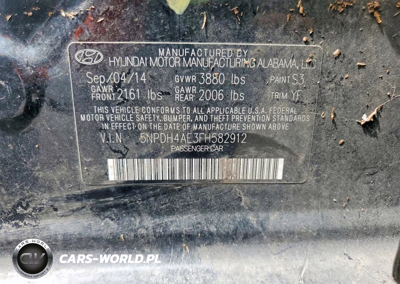 2015 Hyundai Elantra Se VIN:5NPDH4AE3FH582912 - 13