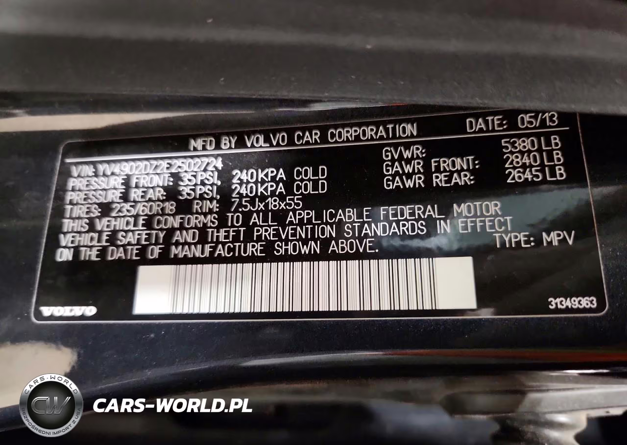 2014 Volvo Xc60 T6 VIN:YV4902DZ2E2502724 - 13