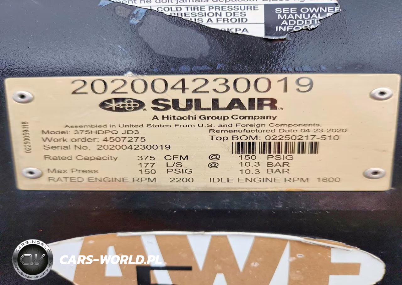 2020 Sullair 375 VIN:202004230019 - 10