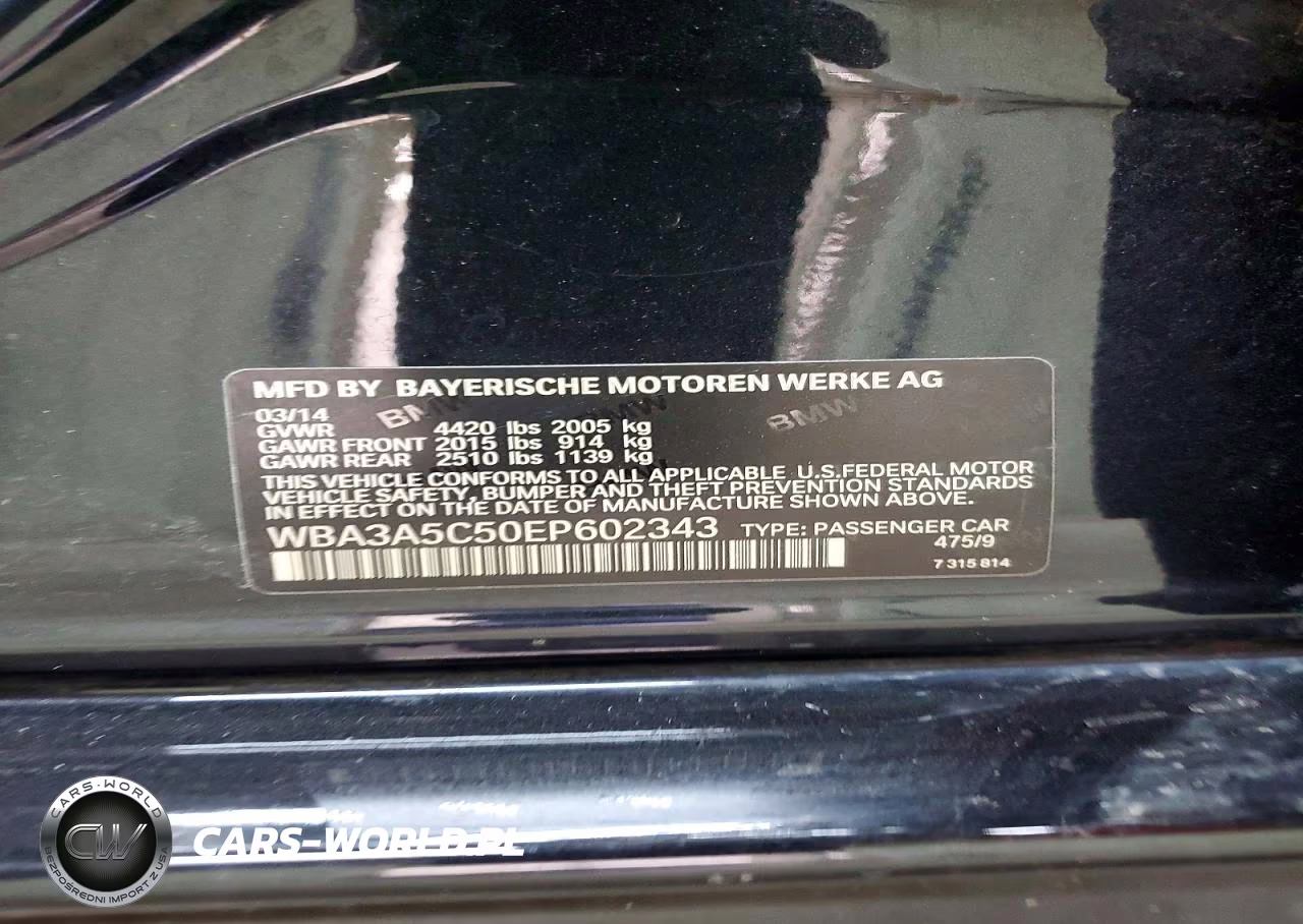 2014 BMW 328 I VIN:WBA3A5C50EP602343 - 12