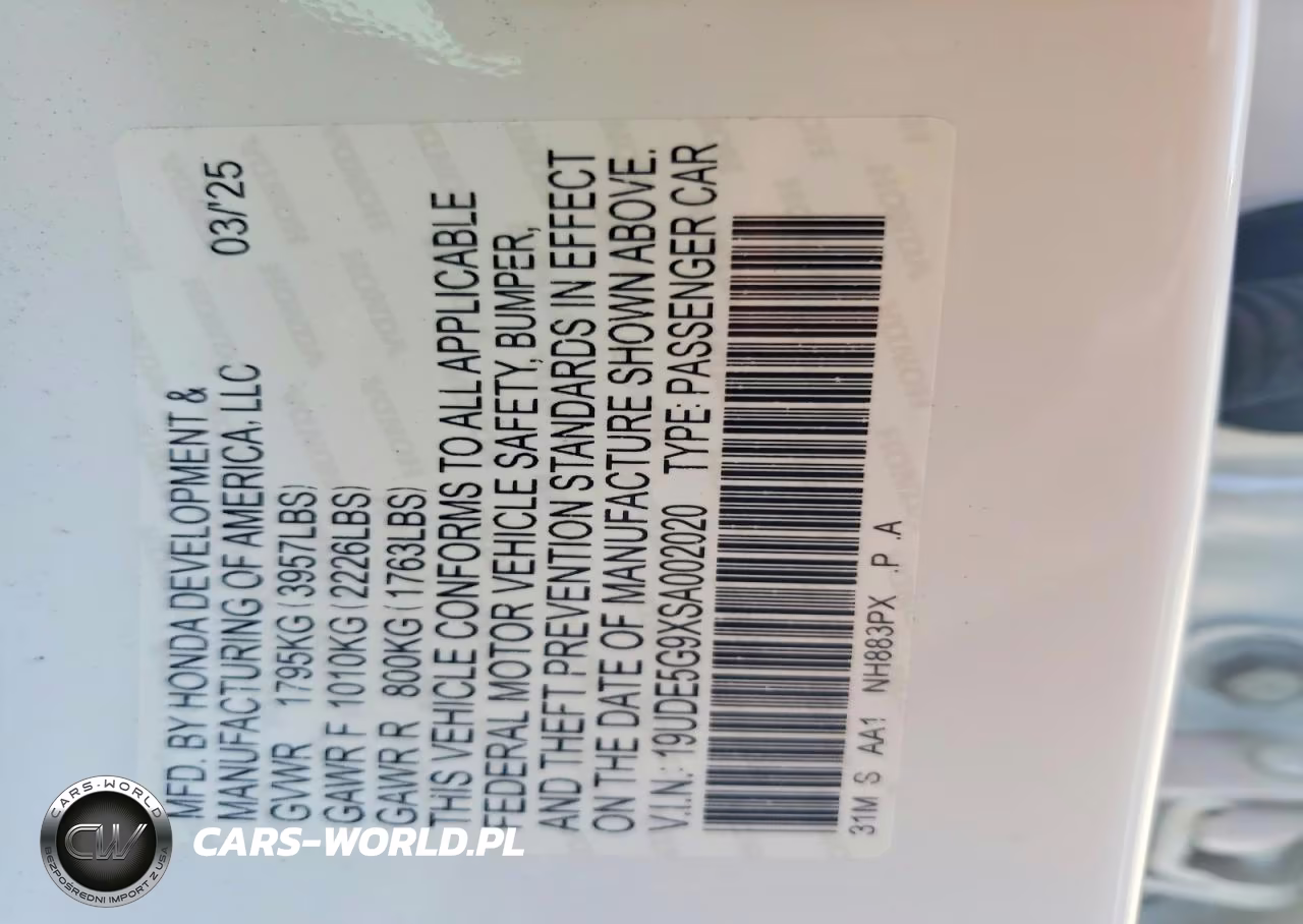 2025 Acura Integra Type S VIN:19UDE5G9XSA002020 - 13