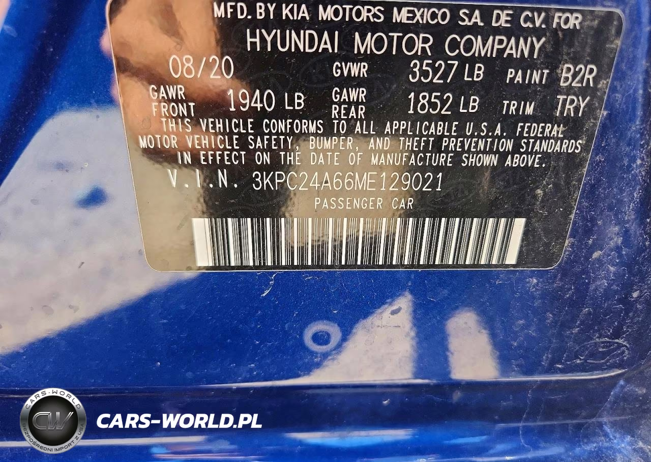 2021 Hyundai Accent Se VIN:3KPC24A66ME129021 - 12