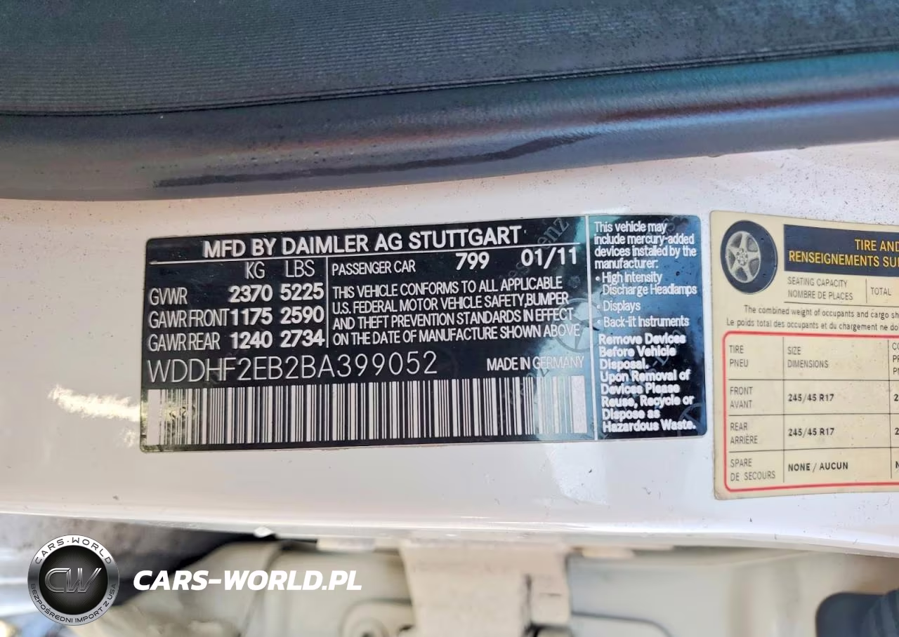 2011 Mercedes-Benz E 350 Bluetec VIN:WDDHF2EB2BA399052 - 13
