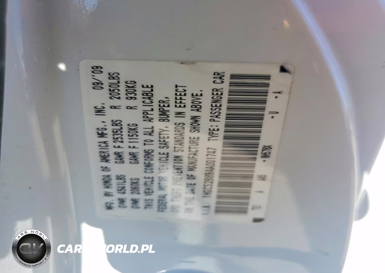 2010 Honda Accord Exl VIN:1HGCS2B89AA001747 - 12