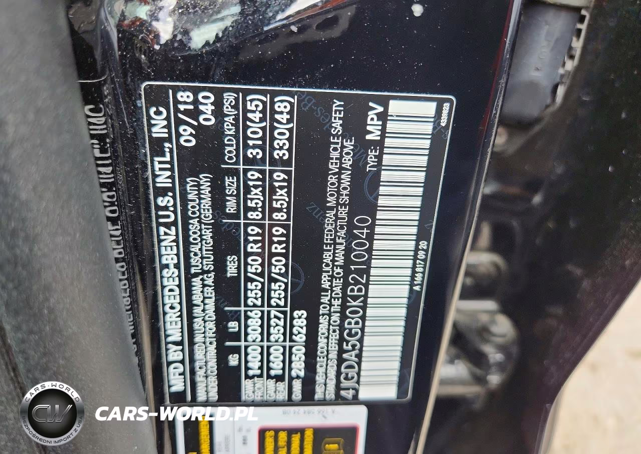 2019 Mercedes-Benz Gle 400 4Matic VIN:4JGDA5GB0KB210040 - 13