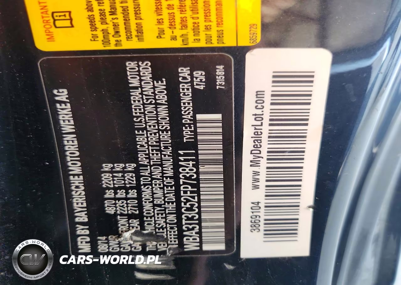 2015 BMW 435 I VIN:WBA3T3C52FP738411 - 12
