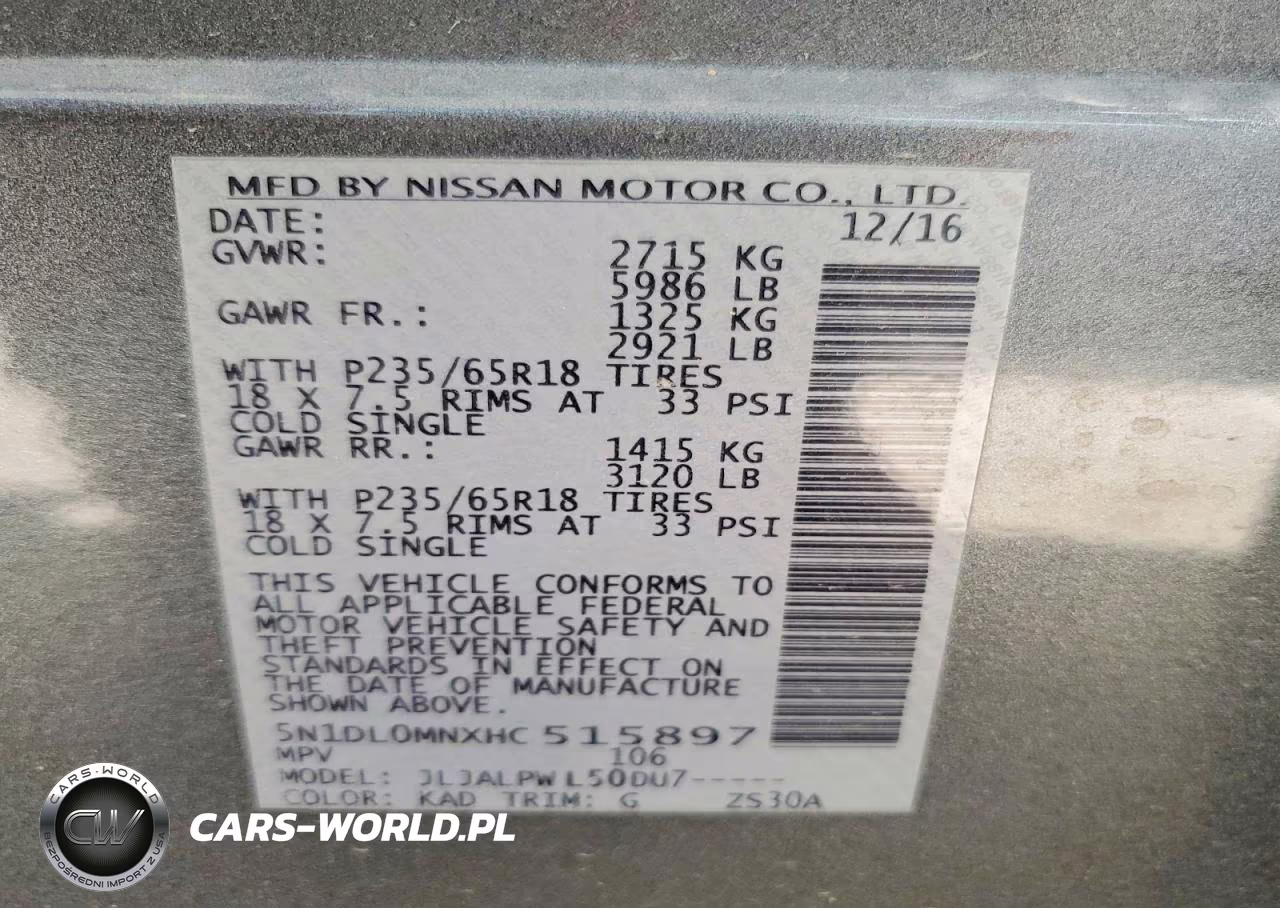 2017 Infiniti Qx60 Base VIN:5N1DL0MNXHC515897 - 13