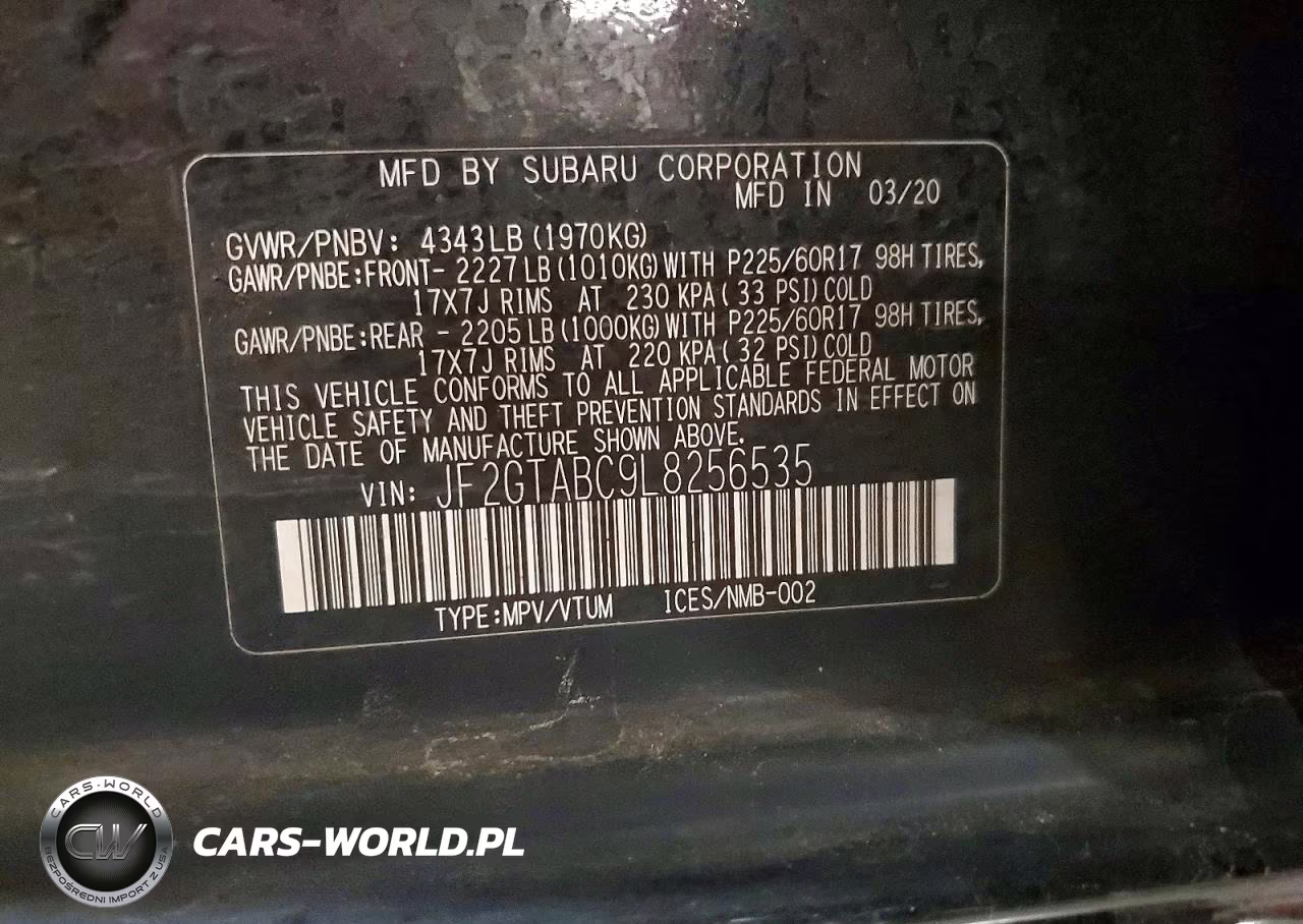 2020 Subaru Crosstrek VIN:JF2GTABC9L8256535 - 13