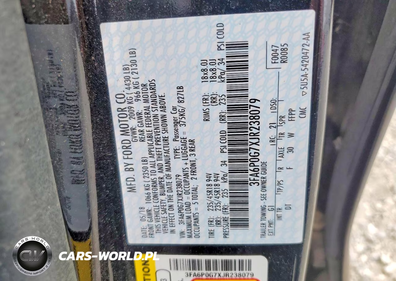 2018 Ford Fusion S VIN:3FA6P0G7XJR238079 - 13