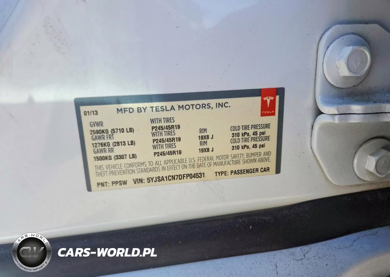 2013 Tesla Model S VIN:5YJSA1CN7DFP04531 - 12