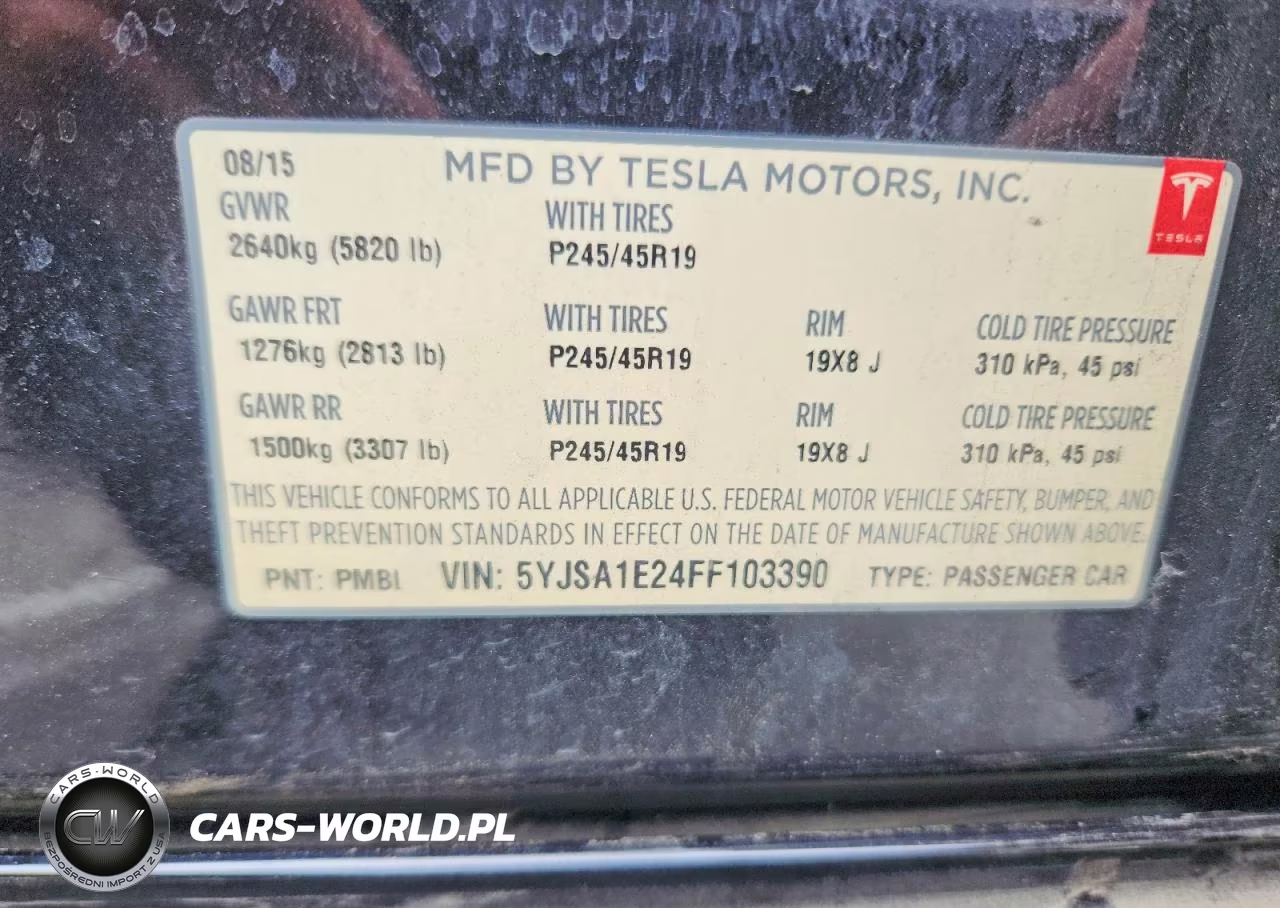 2015 Tesla Model S VIN:5YJSA1E24FF103390 - 13
