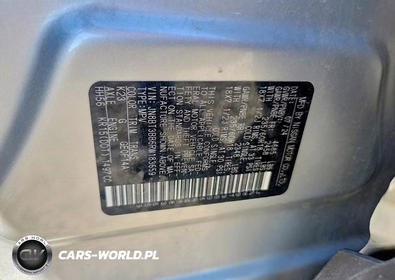 2024 Nissan Rogue Sv VIN:JN8BT3BB6RW183659 - 13