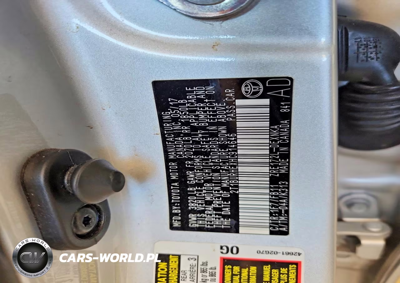 2017 Toyota Corolla Le VIN:2T1BURHEXHC914646 - 12