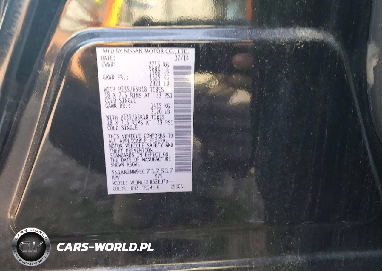 2014 Nissan Pathfinder Sv VIN:5N1AR2MM9EC717517 - 14