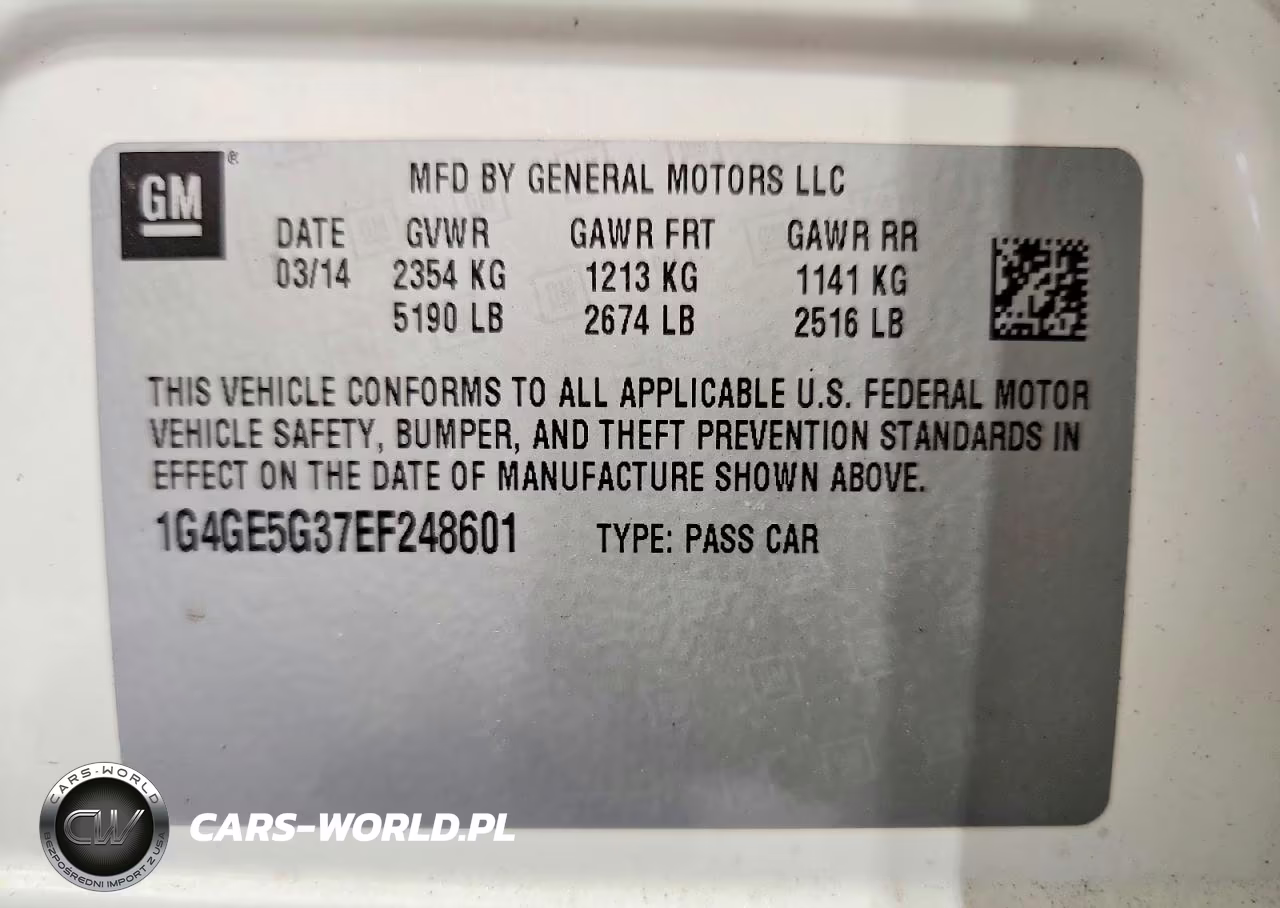2014 Buick Lacrosse Premium VIN:1G4GE5G37EF248601 - 12