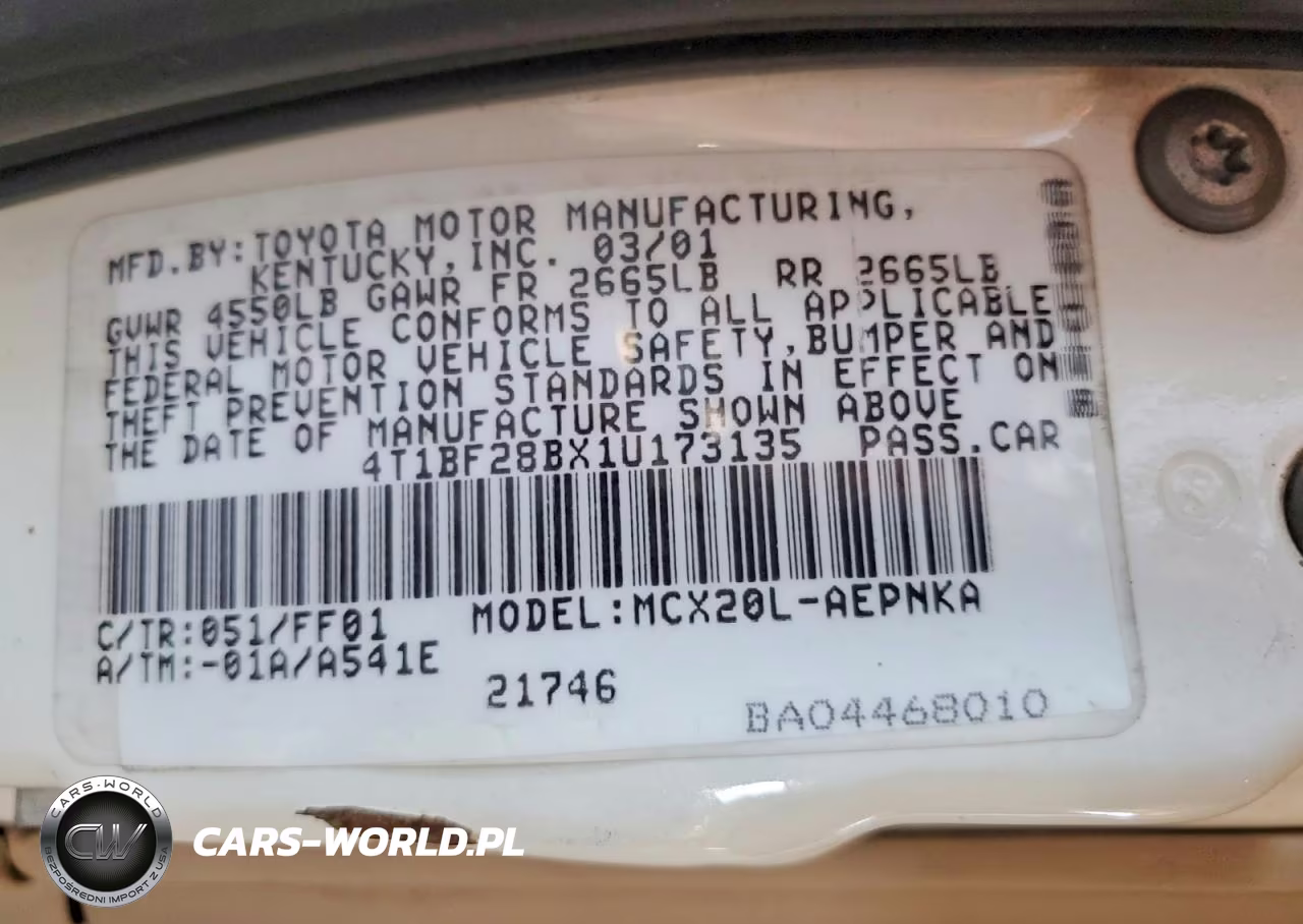 2001 Toyota Avalon Xl VIN:4T1BF28BX1U173135 - 12