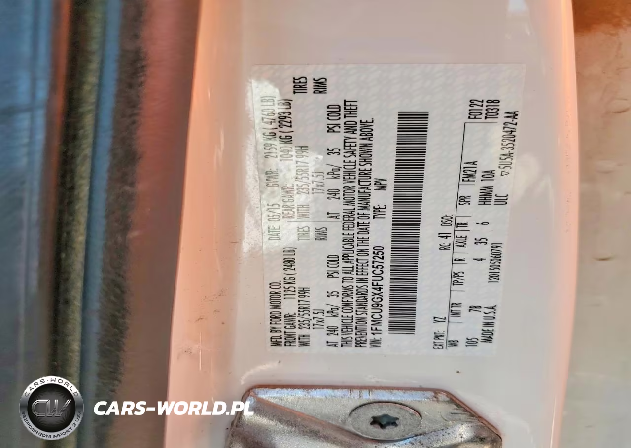 2015 Ford Escape Se VIN:1FMCU9GX4FUC57250 - 13
