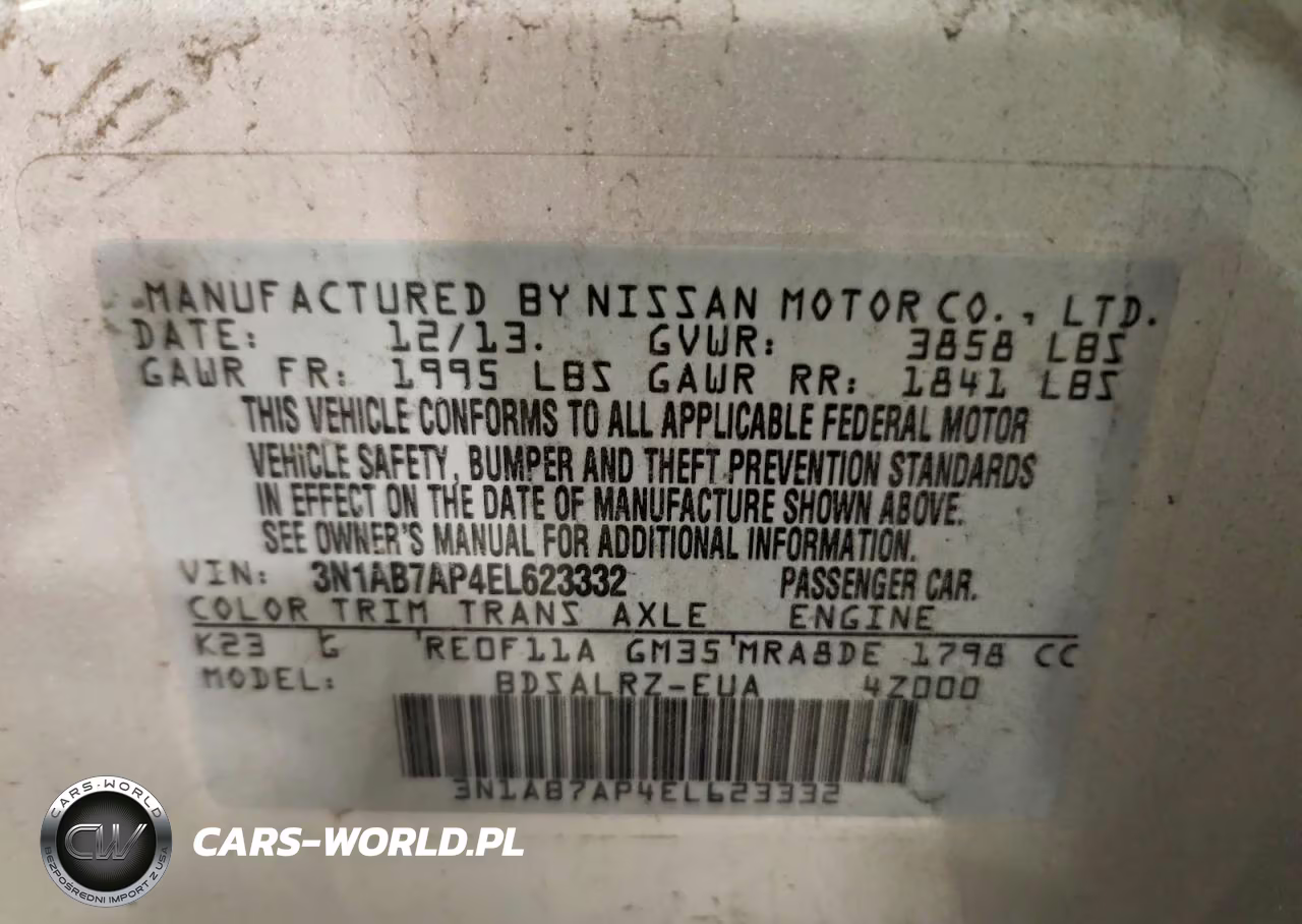 2014 Nissan Sentra Sr VIN:3N1AB7AP4EL623332 - 13
