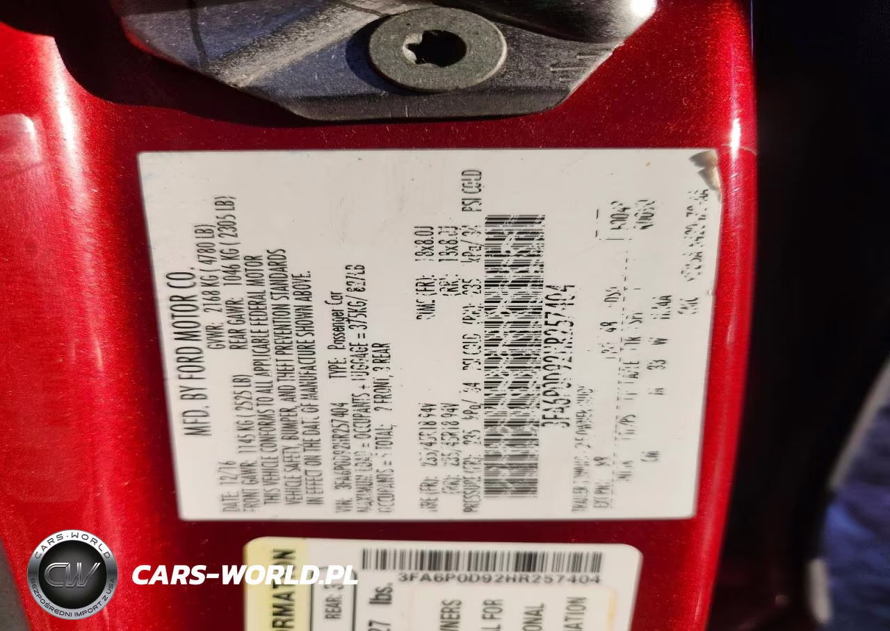2017 Ford Fusion Titanium VIN:3FA6P0D92HR257404 - 12