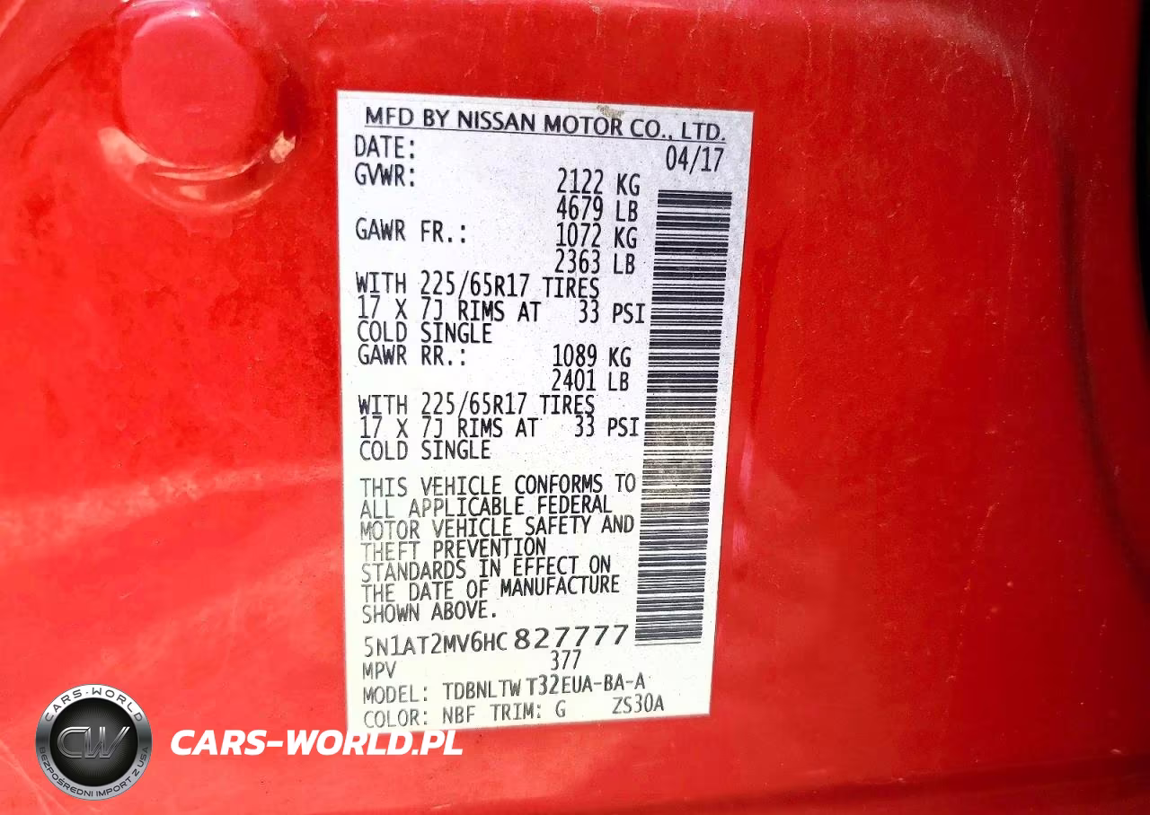 2017 Nissan Rogue Sv VIN:5N1AT2MV6HC827777 - 13