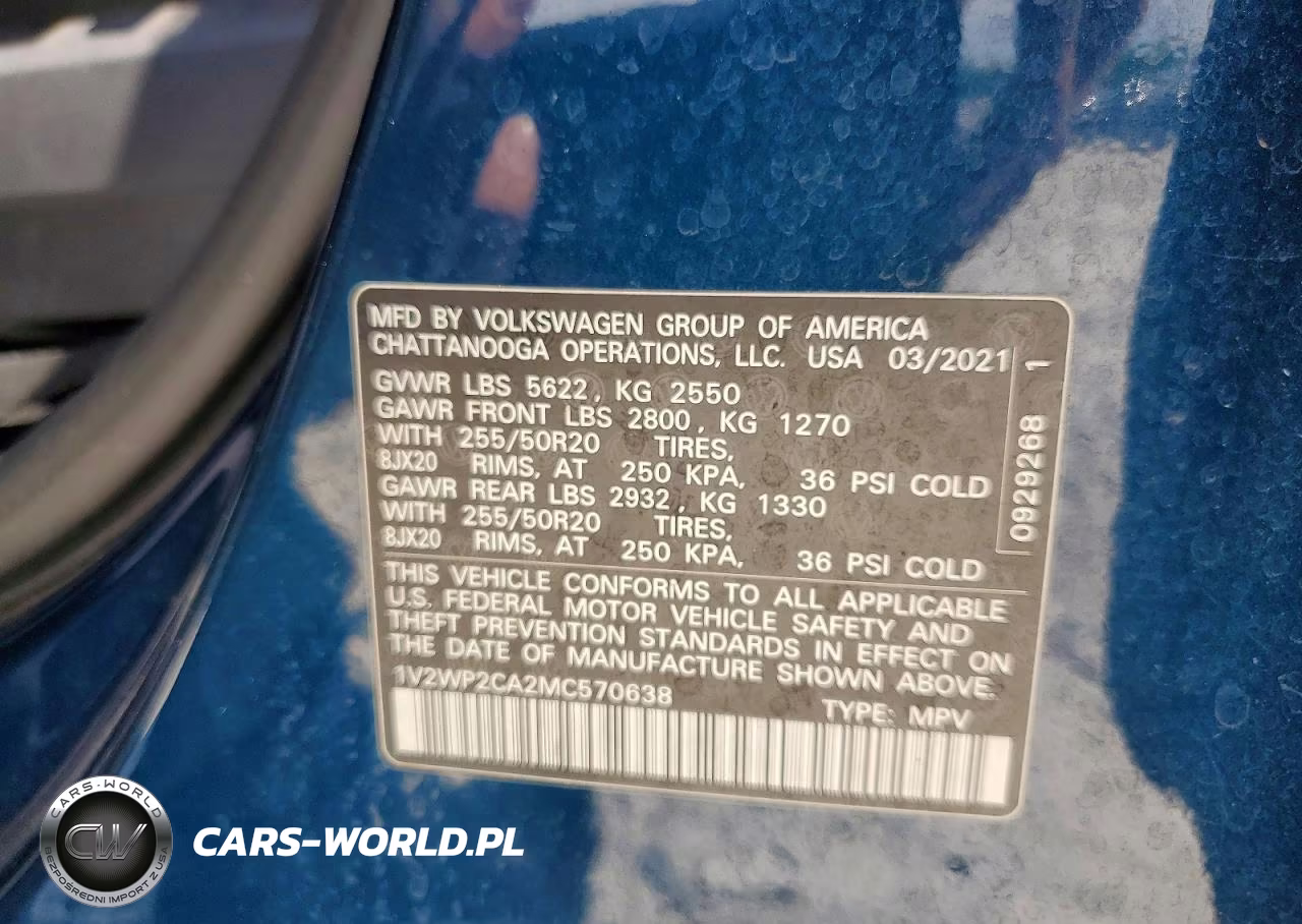 2021 Volkswagen Atlas Se VIN:1V2WP2CA2MC570638 - 13