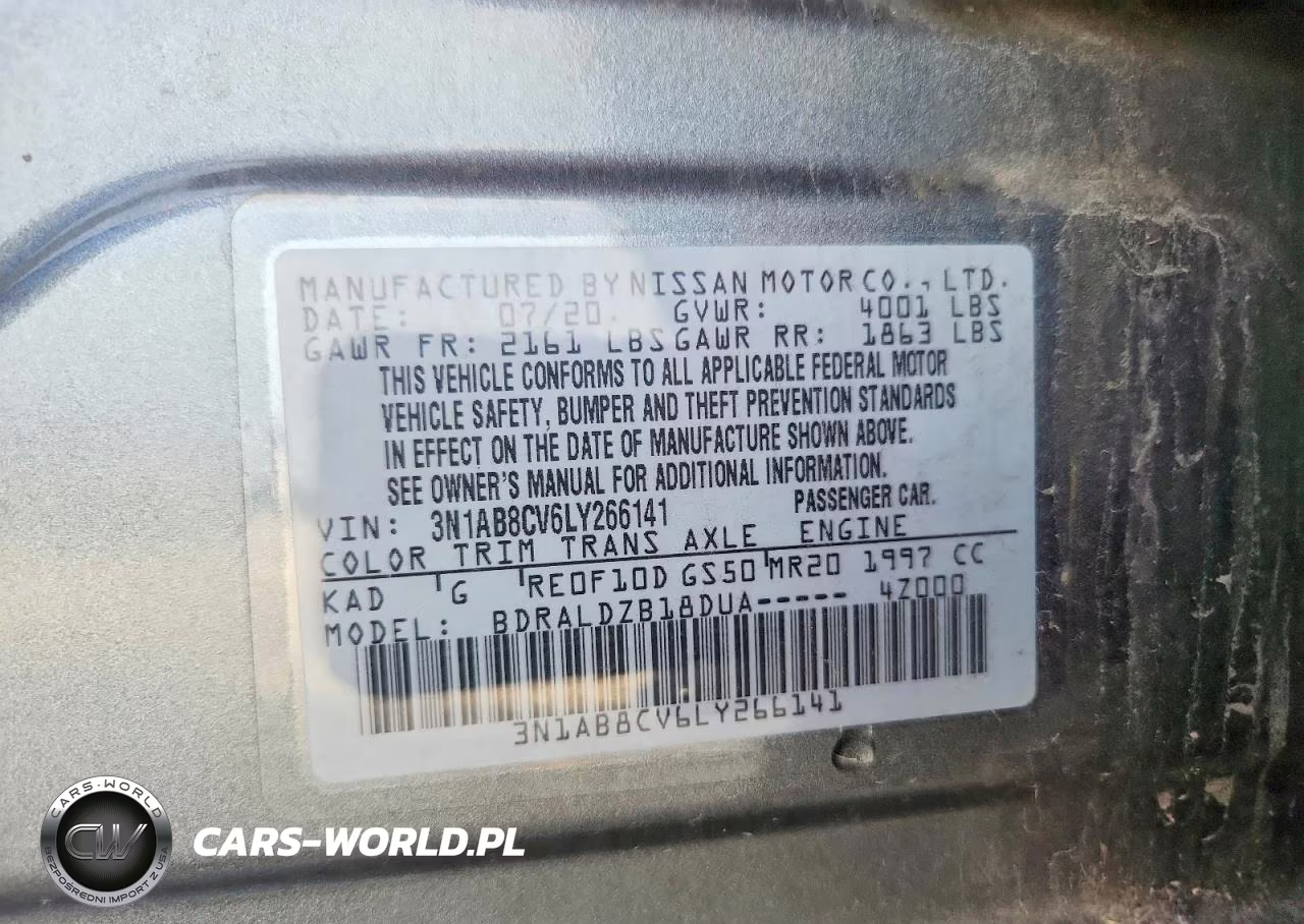 2020 Nissan Sentra Sv VIN:3N1AB8CV6LY266141 - 12