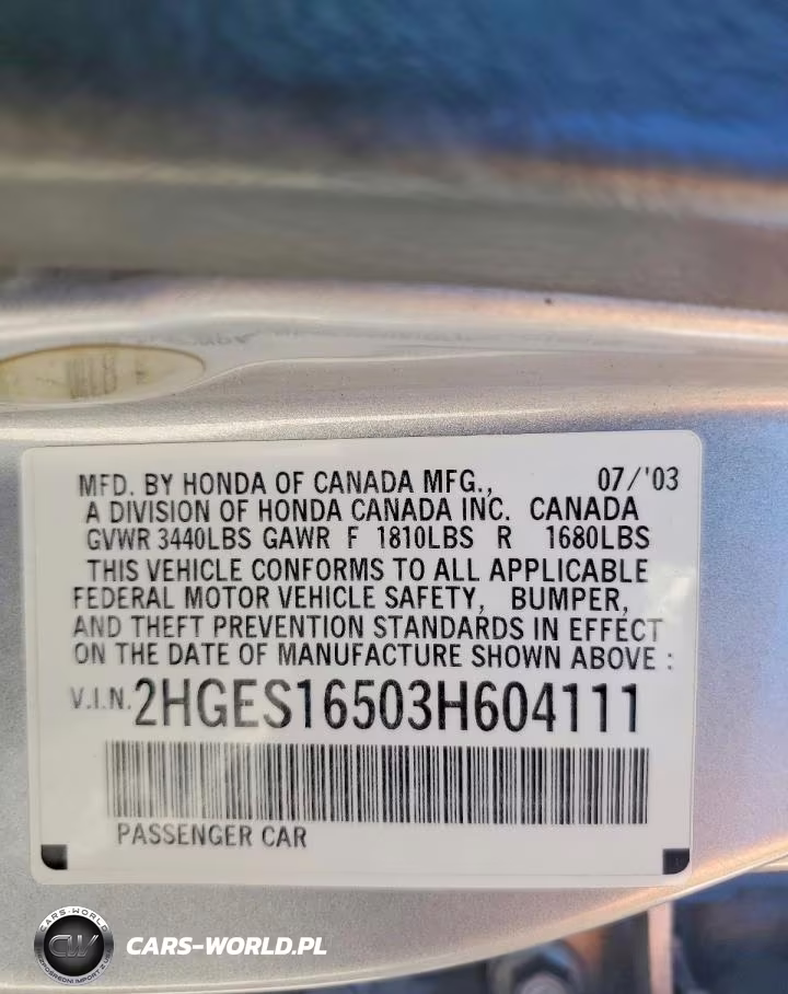 2003 Honda Civic Lx VIN:2HGES16503H604111 - 12