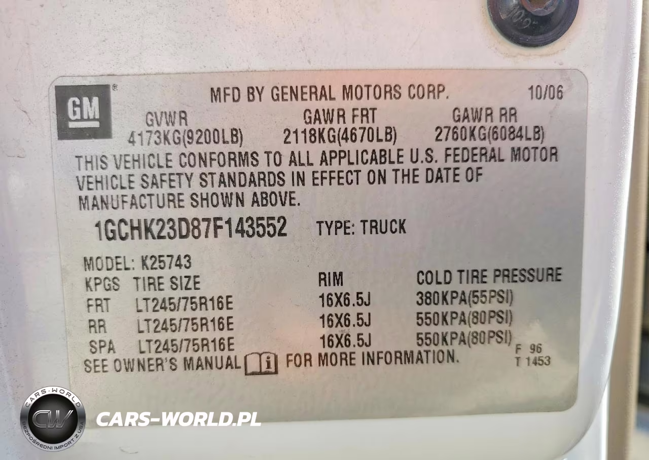 2007 Chevrolet Silverado K2500 Heavy Duty VIN:1GCHK23D87F143552 - 13