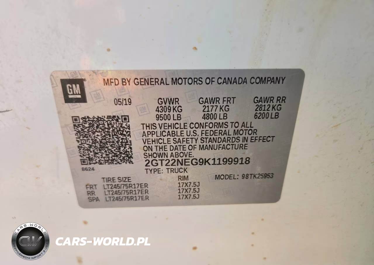 2019 GMC Sierra K2500 Heavy Duty VIN:2GT22NEG9K1199918 - 12