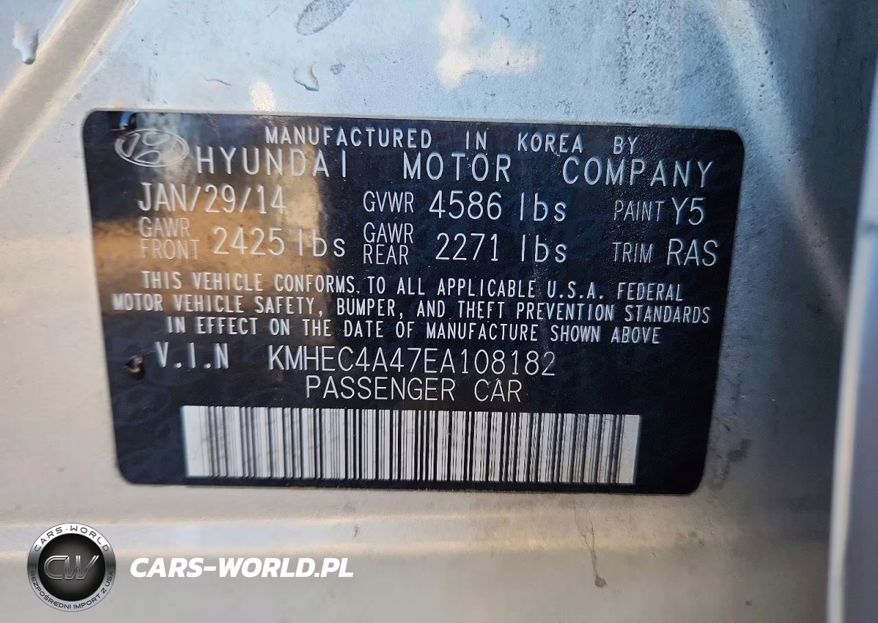 2014 Hyundai Sonata Hybrid VIN:KMHEC4A47EA108182 - 13