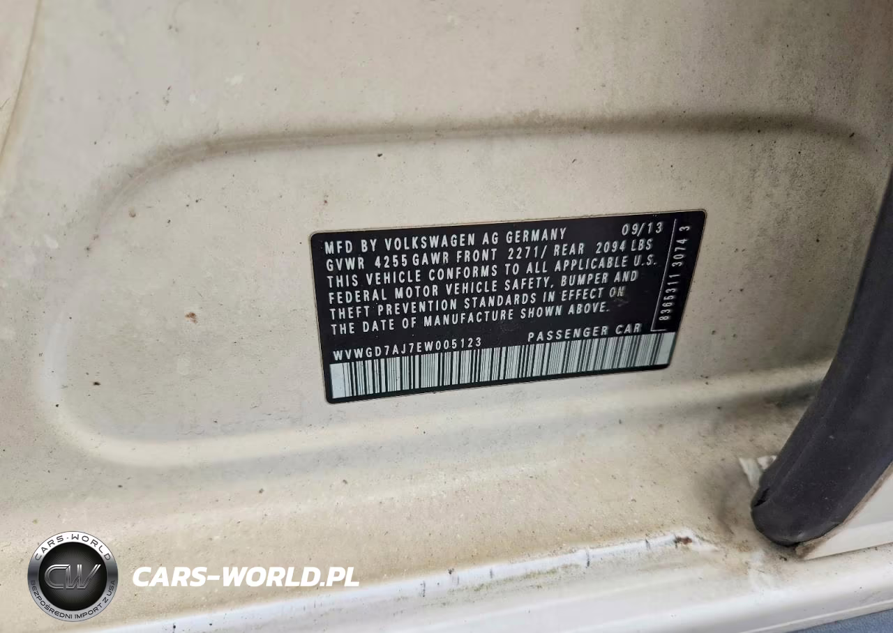 2014 Volkswagen Gti VIN:WVWGD7AJ7EW005123 - 12