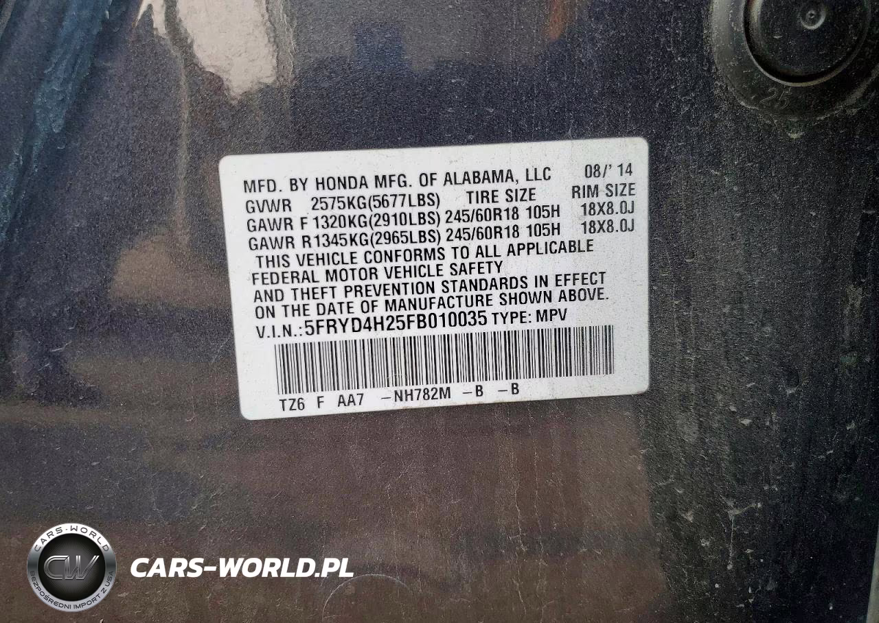 2015 Acura Mdx VIN:5FRYD4H25FB010035 - 12