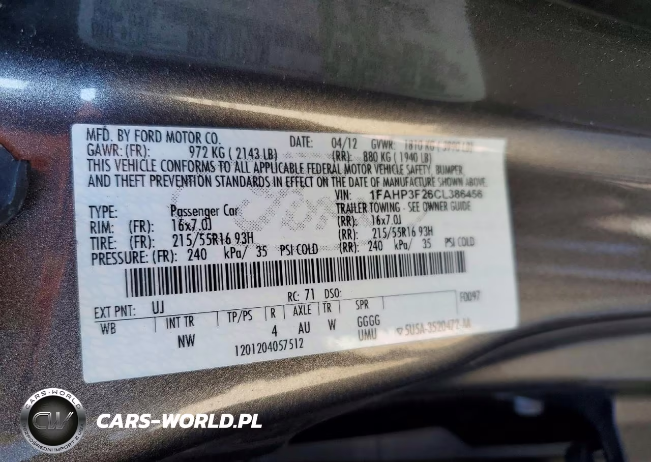 2012 Ford Focus Se VIN:1FAHP3F26CL386456 - 12