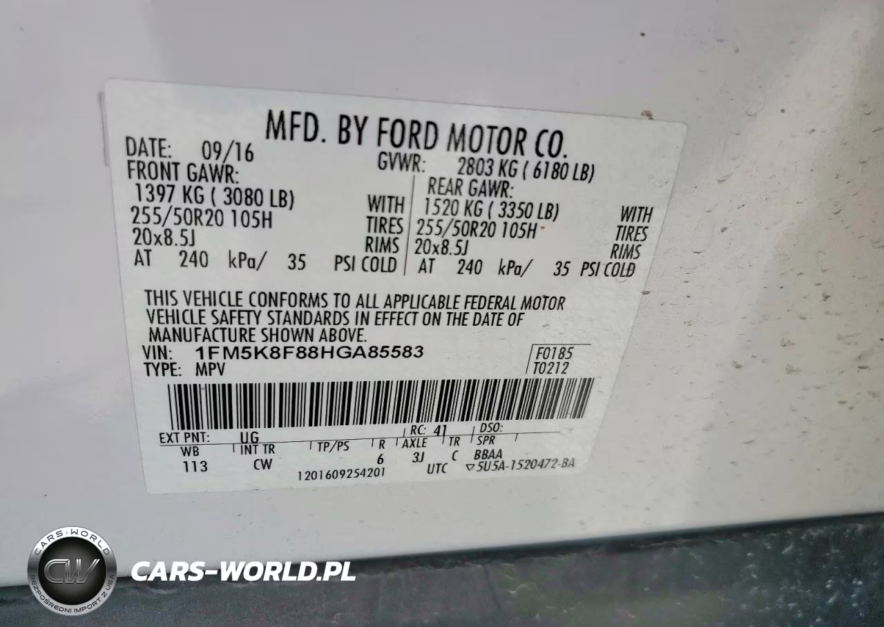 2017 Ford Explorer Limited VIN:1FM5K8F88HGA85583 - 13