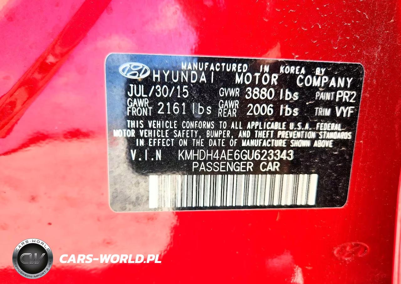 2016 Hyundai Elantra Se VIN:KMHDH4AE6GU623343 - 12
