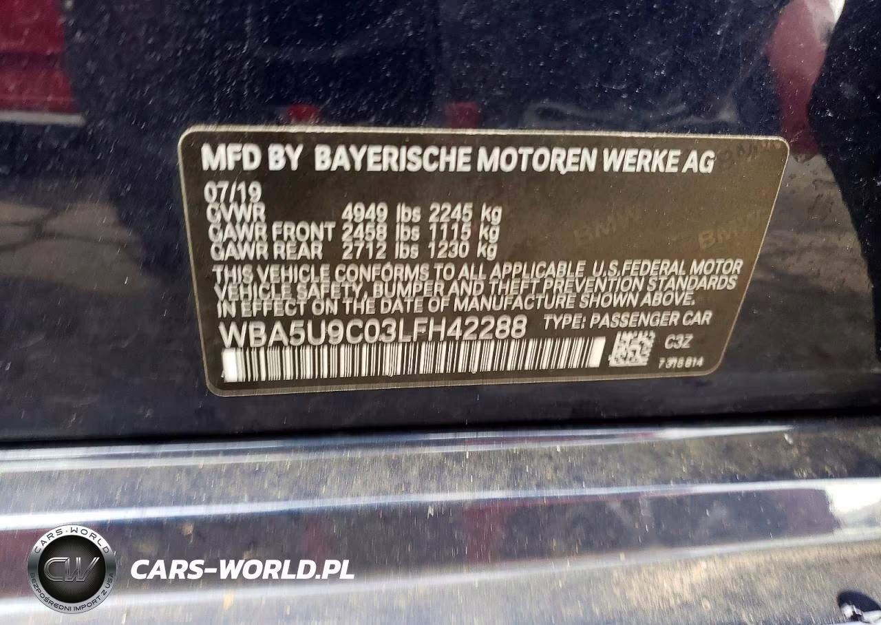 2020 BMW M340Xi VIN:WBA5U9C03LFH42288 - 12