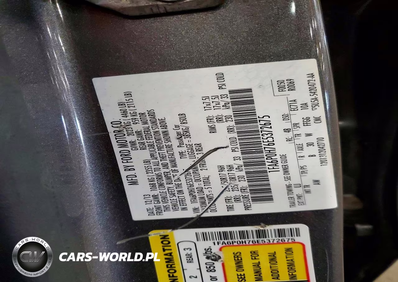 2014 Ford Fusion Se VIN:1FA6P0H76E5372675 - 12