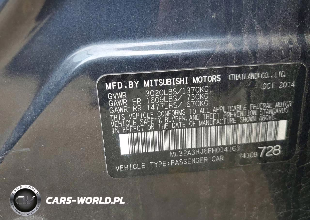 2015 Mitsubishi Mirage De VIN:ML32A3HJ6FH014163 - 12
