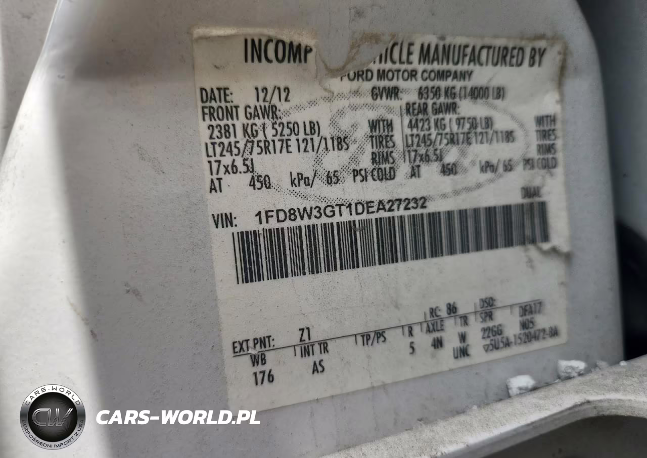 2013 Ford F350 Super Duty VIN:1FD8W3GT1DEA27232 - 13