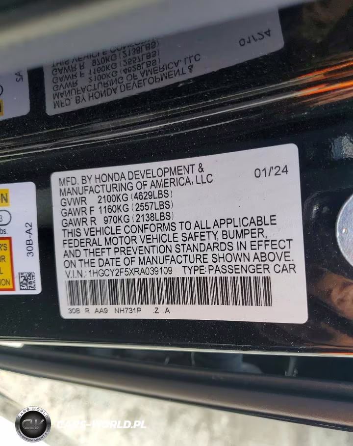 2024 Honda Accord Hybrid Sport VIN:1HGCY2F5XRA039109 - 12