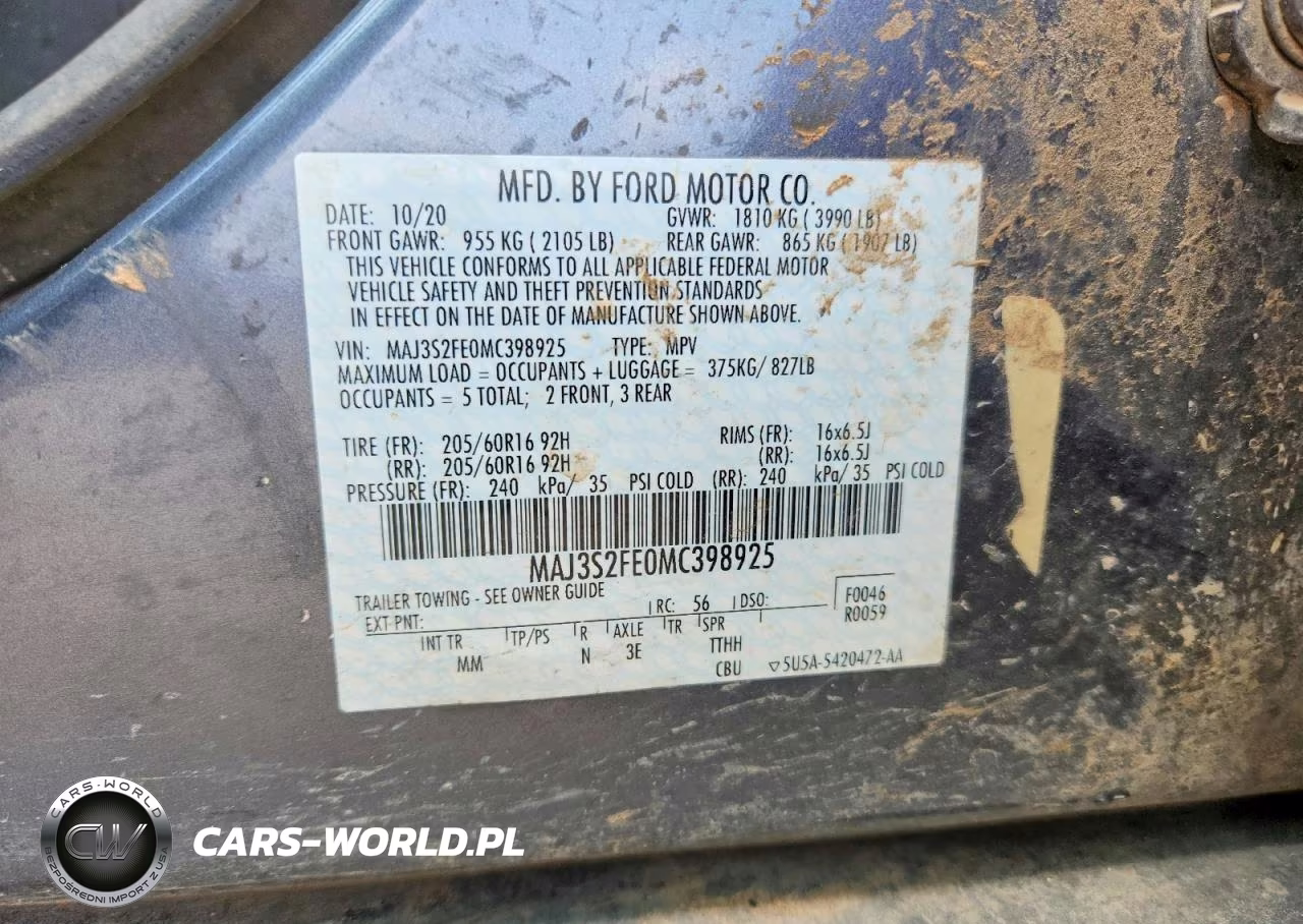 2021 Ford Ecosport S VIN:MAJ3S2FE0MC398925 - 12