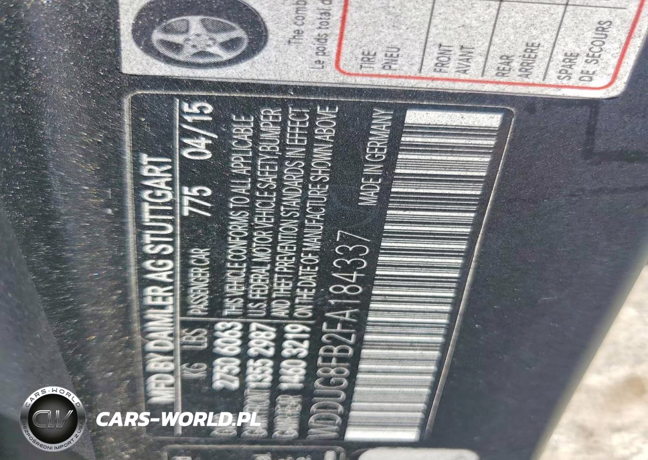2015 Mercedes-Benz S 550 4Matic VIN:WDDUG8FB2FA184337 - 12
