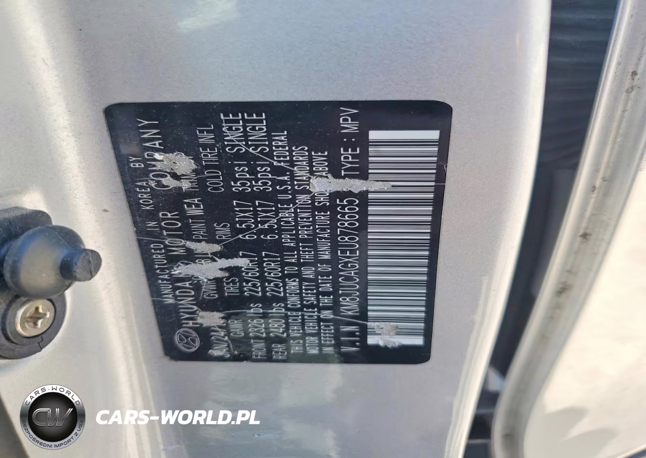 2014 Hyundai Tucson VIN:KM8JUCAGXEU878665 - 13