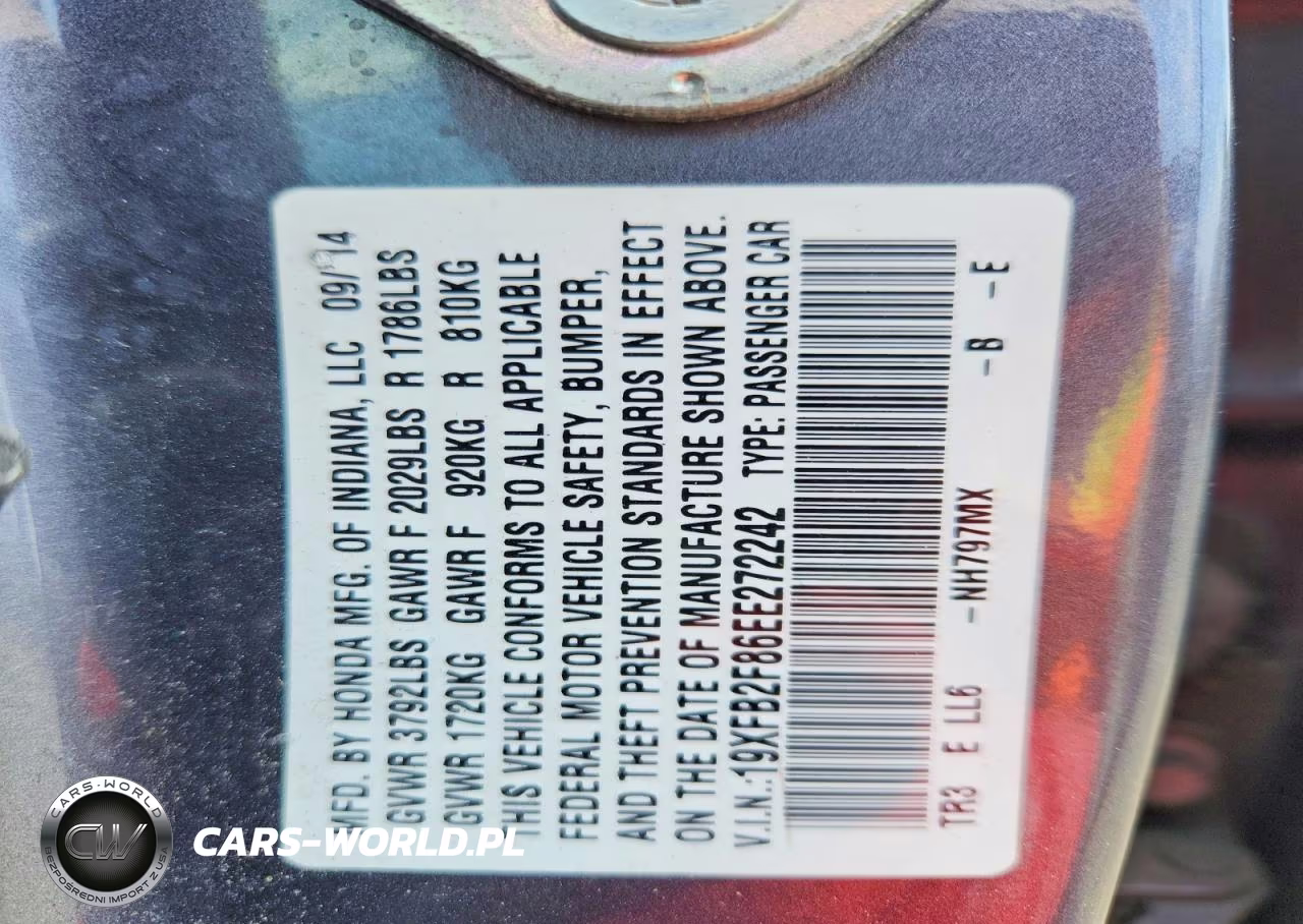 2014 Honda Civic Ex VIN:19XFB2F86EE272242 - 12