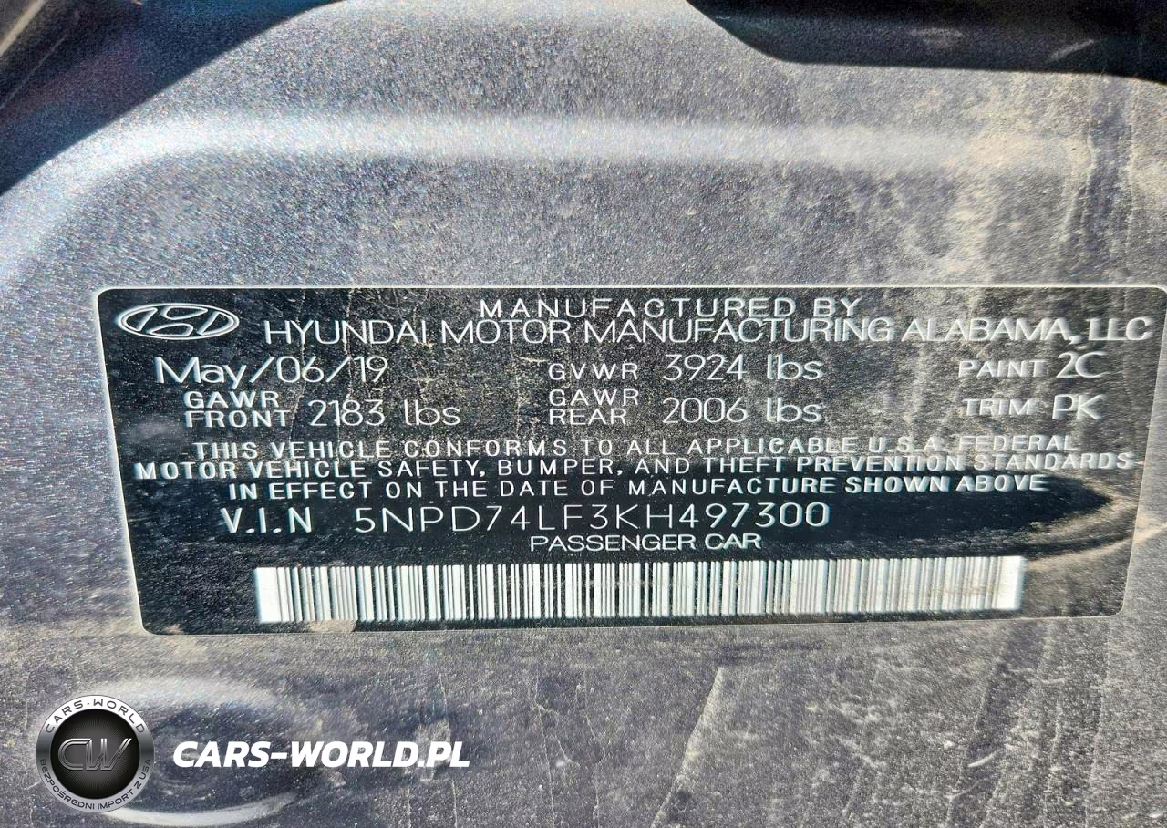 2019 Hyundai Elantra Se VIN:5NPD74LF3KH497300 - 12