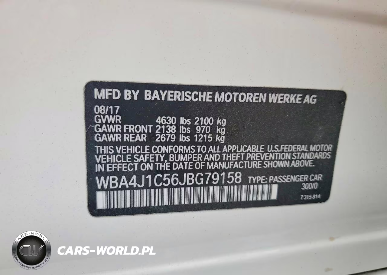 2018 BMW 430I Gran Coupe VIN:WBA4J1C56JBG79158 - 13