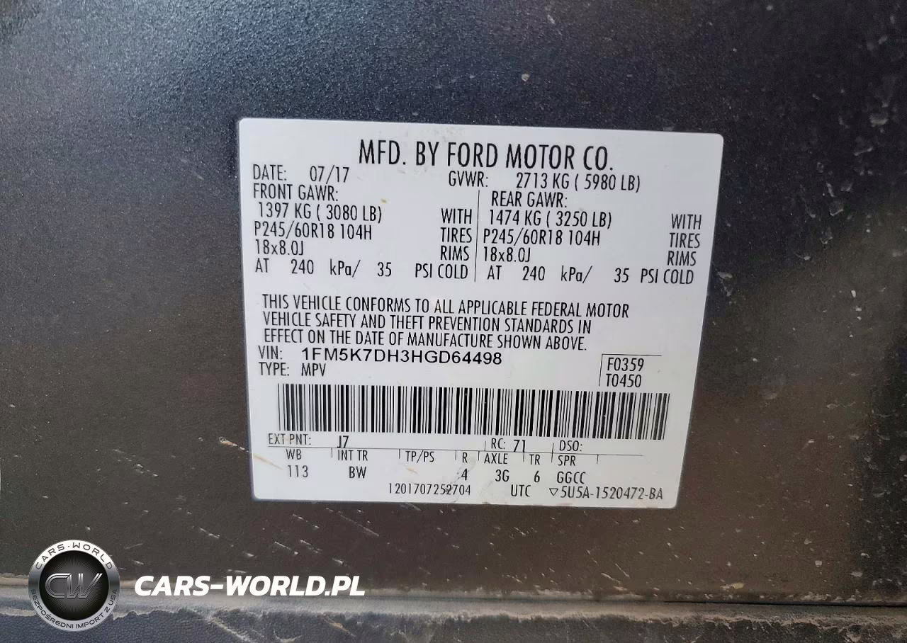 2017 Ford Explorer Xlt VIN:1FM5K7DH3HGD64498 - 12