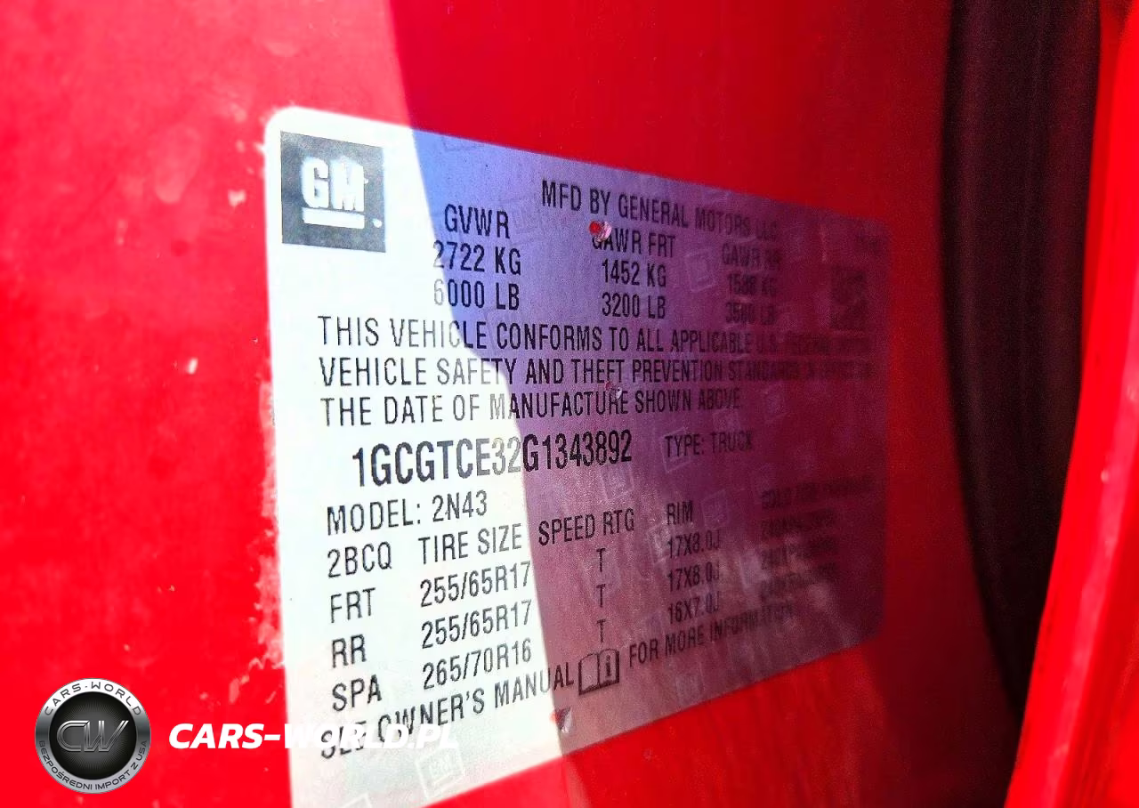 2016 Chevrolet Colorado Lt VIN:1GCGTCE32G1343892 - 12