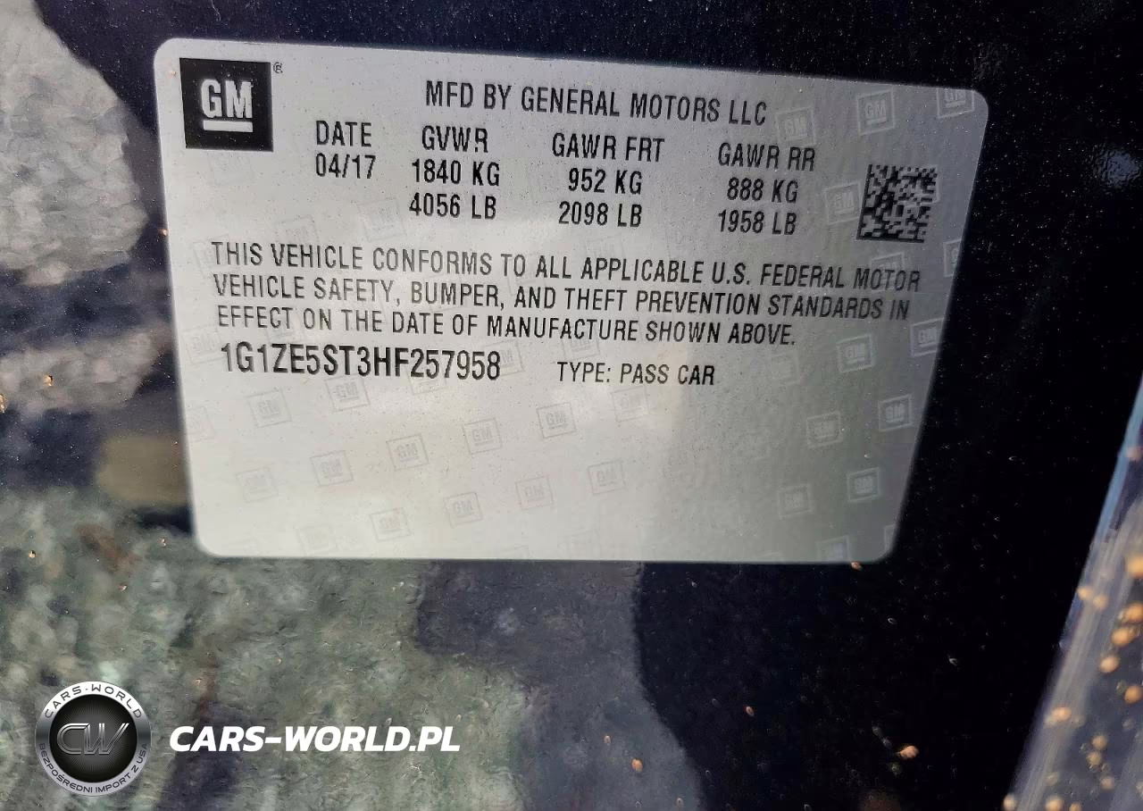 2017 Chevrolet Malibu Lt VIN:1G1ZE5ST3HF257958 - 12